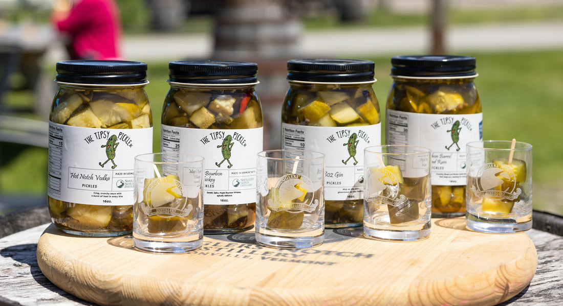 Tipsy Pickle Maple Bourbon Whiskey Pickles Smugglers' Notch Distillery