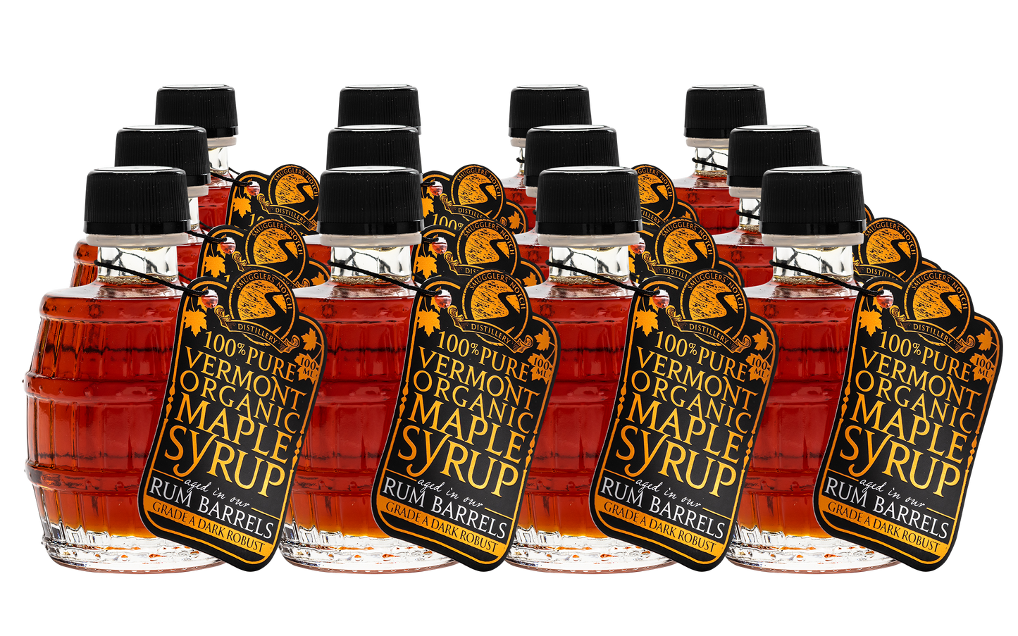 Rum-Barrel Aged Maple Syrup 12-Pack of 100mL Bottles